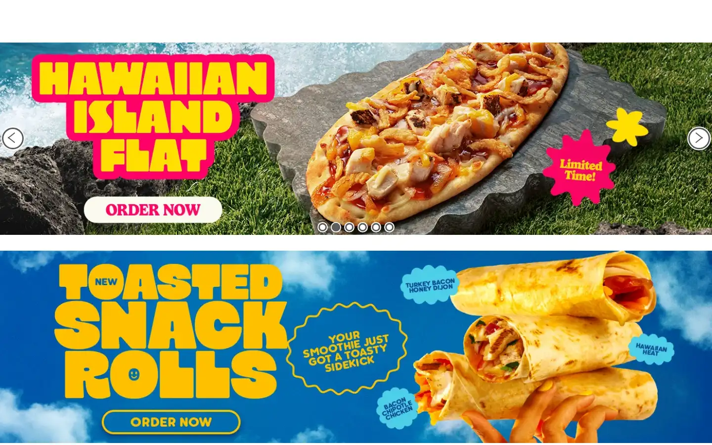 Screenshot of tropicalsmoothiecafe.com