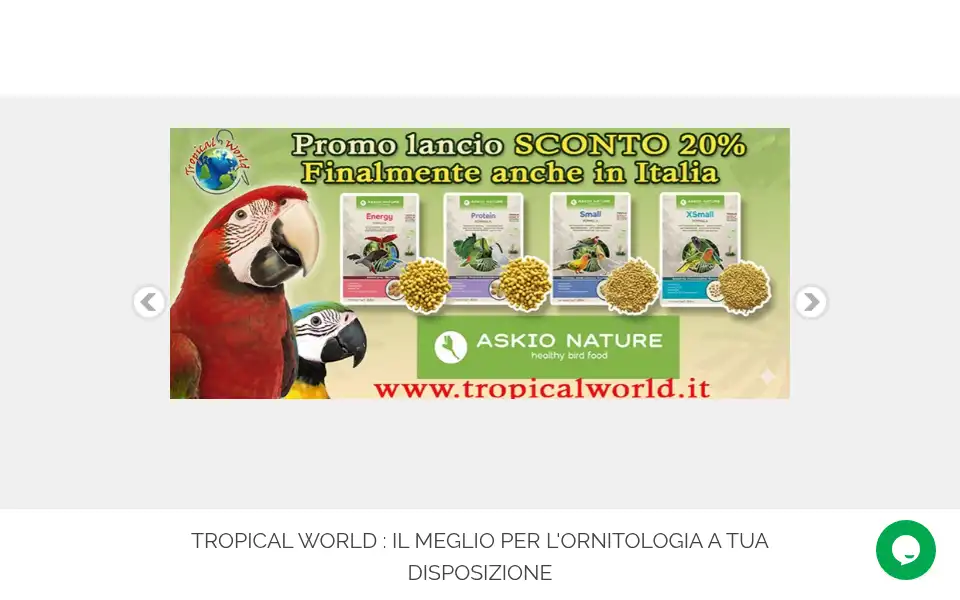 Screenshot of tropicalworld.it