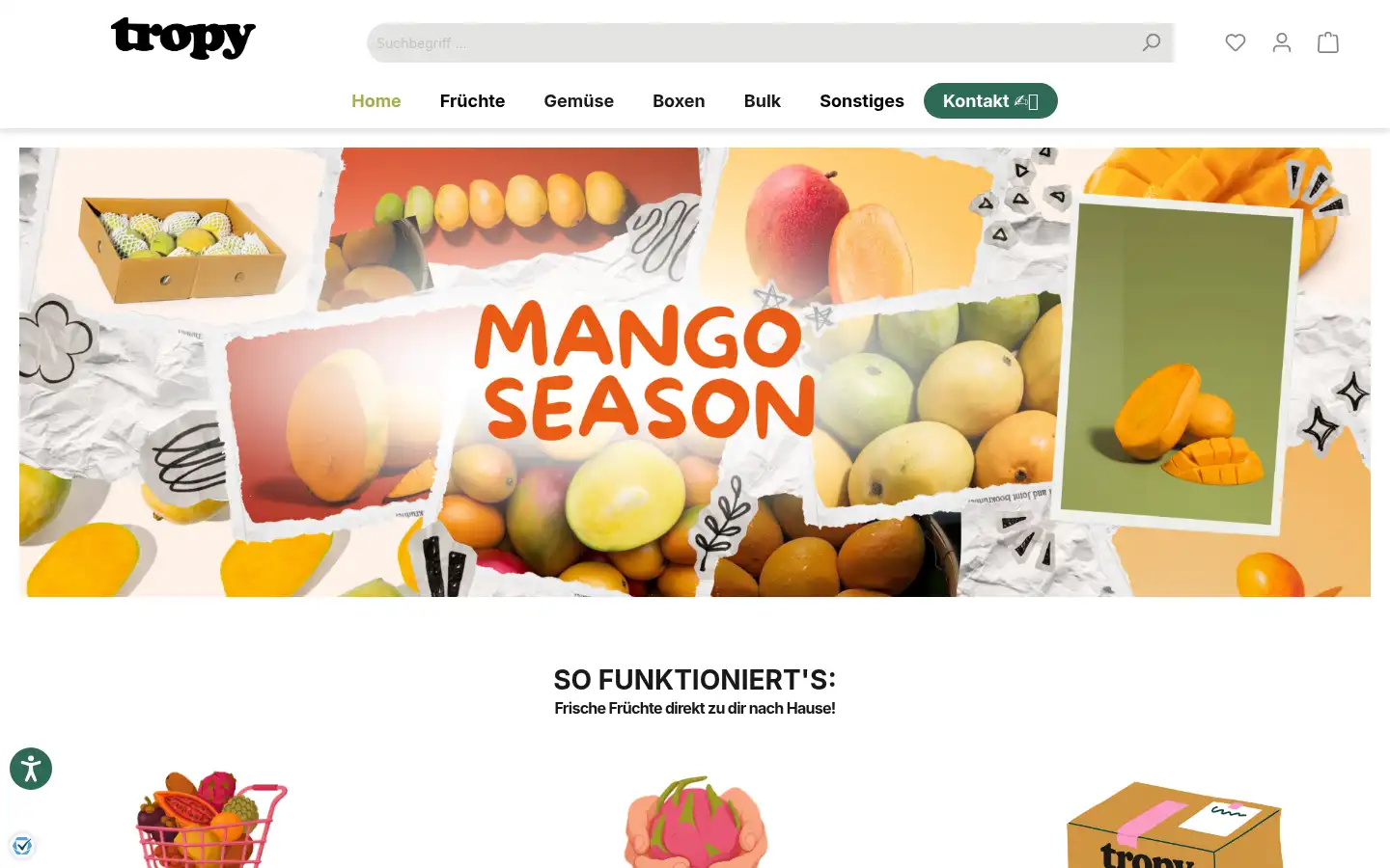 Screenshot of tropy.de