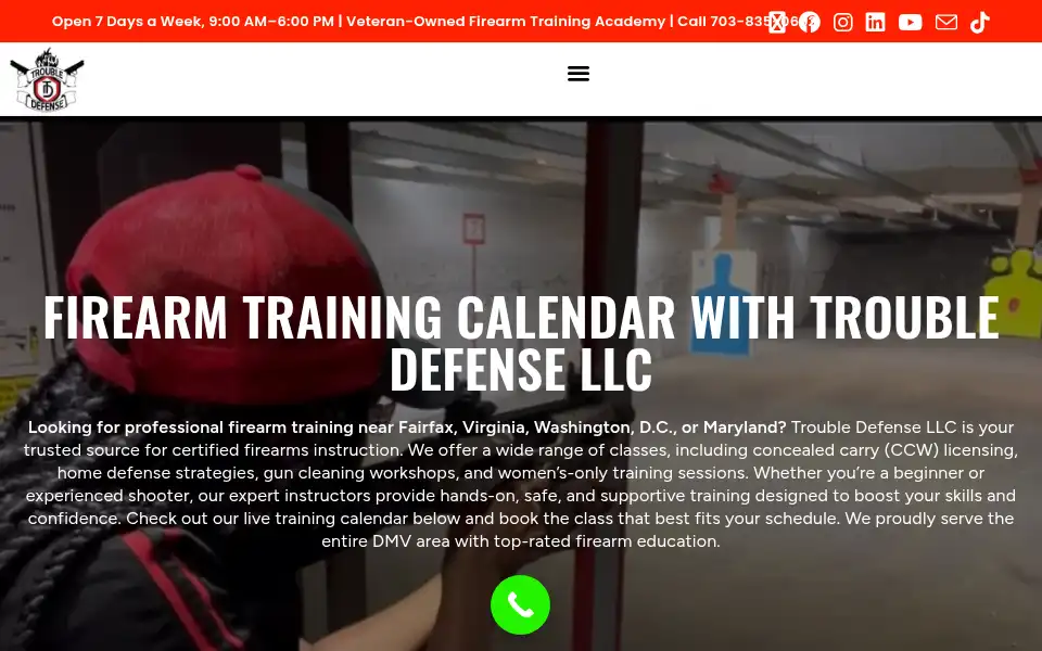 Screenshot of troubledefense.com