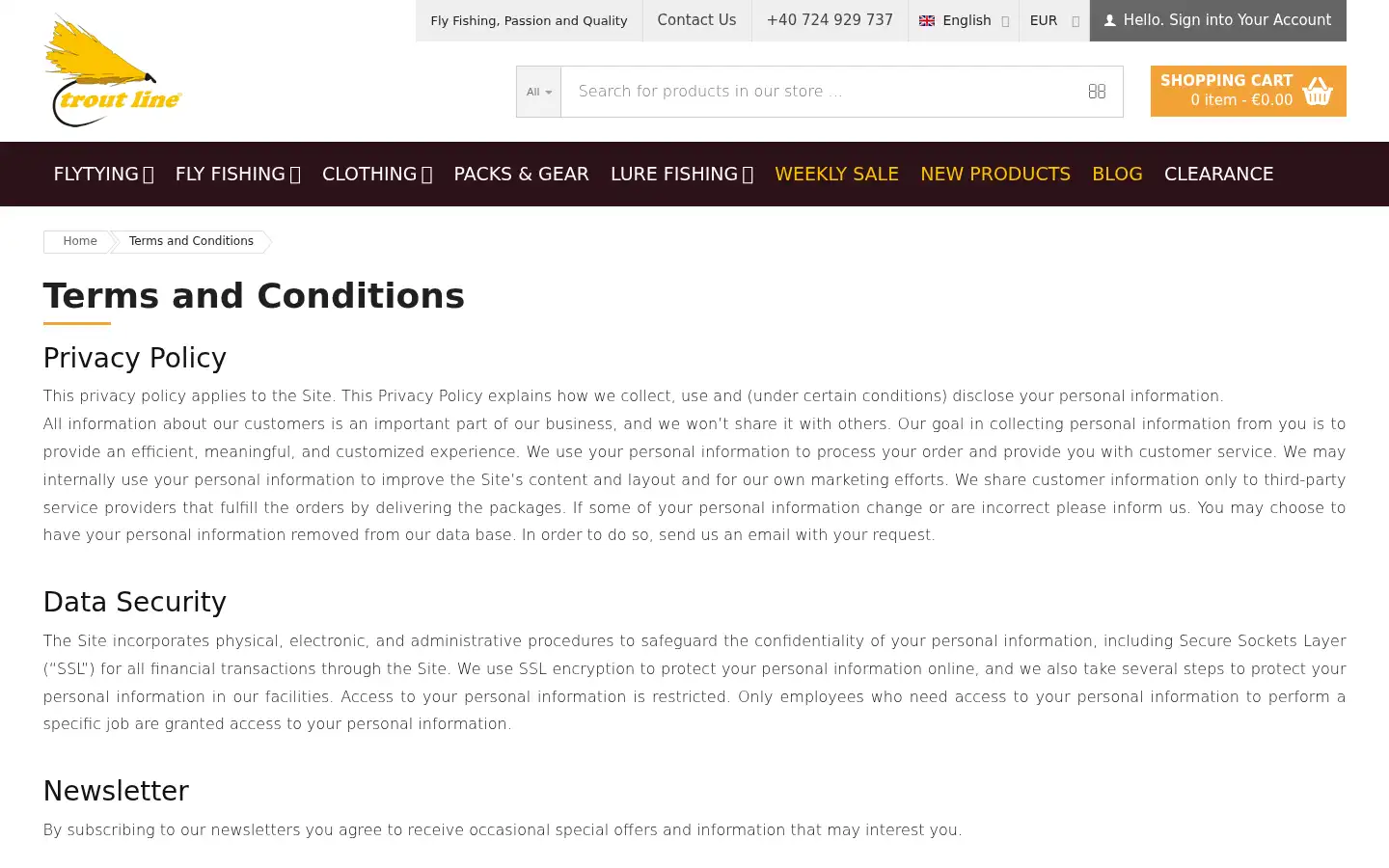 Screenshot of troutline.ro