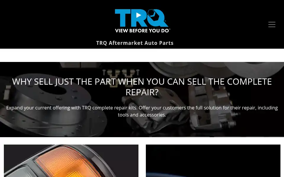 Screenshot of trqautoparts.com