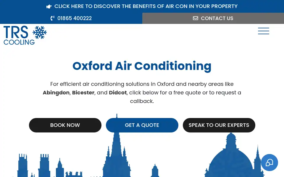 Screenshot of trscooling.co.uk
