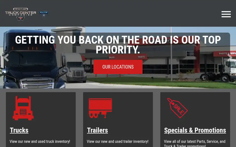 Screenshot of truckcentercompanies.com