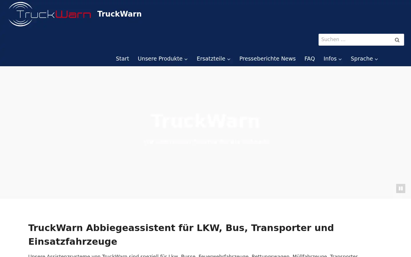Screenshot of truckwarn.de