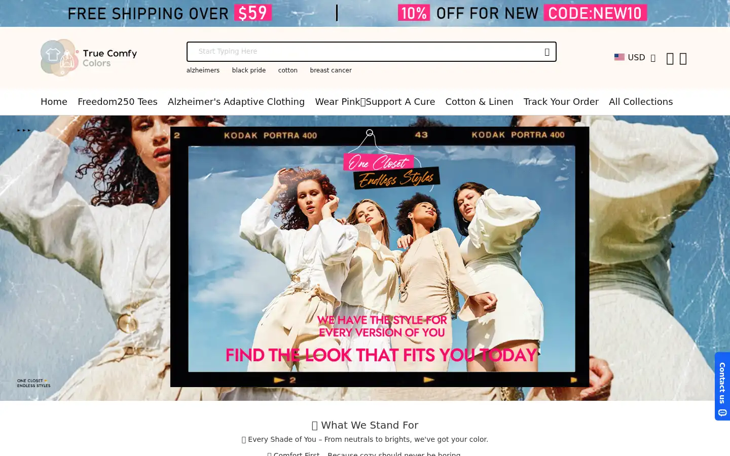 Screenshot of truecomfycolors.com