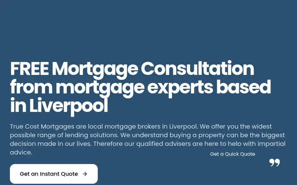 Screenshot of truecostmortgages.co.uk