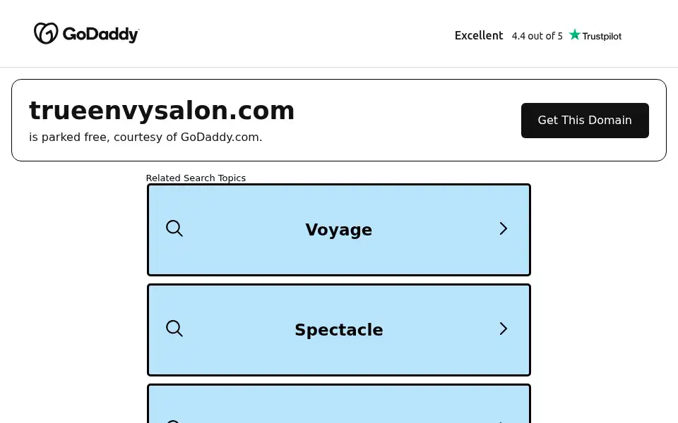 Screenshot of trueenvysalon.com