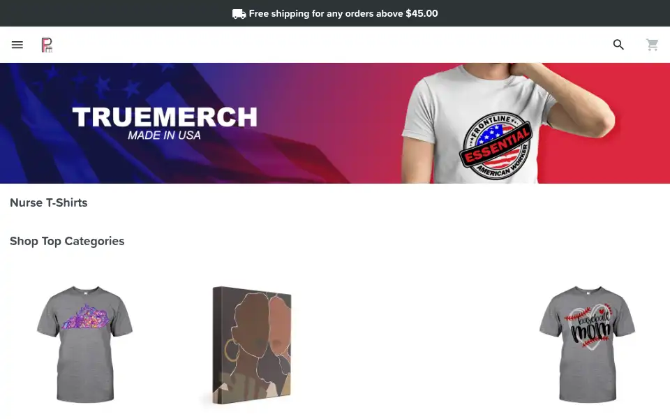 Screenshot of truemerch.net