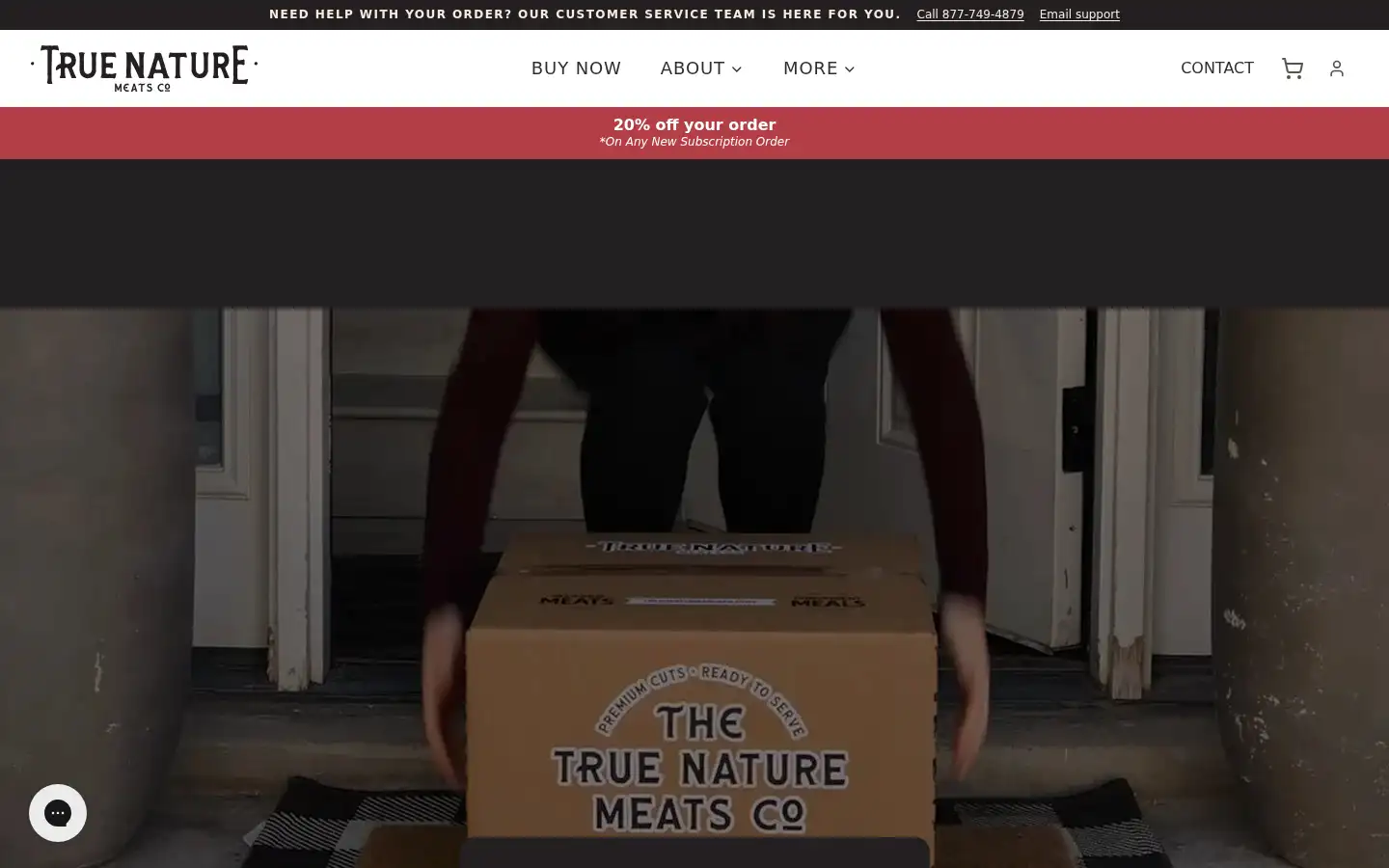 Screenshot of truenaturemeats.com