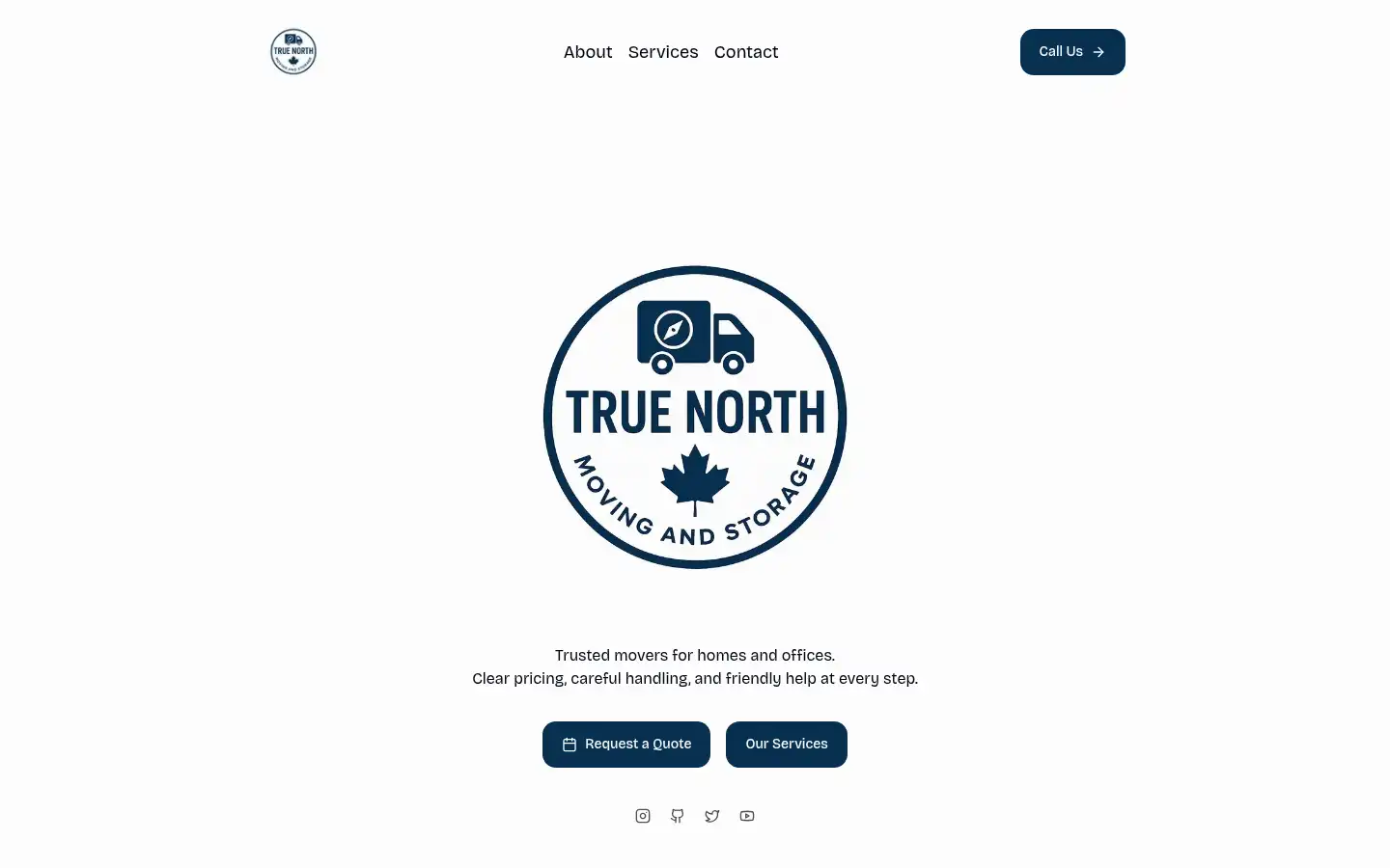 Screenshot of truenorthmoving.ca