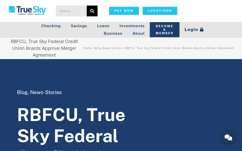 Screenshot of trueskycu.org