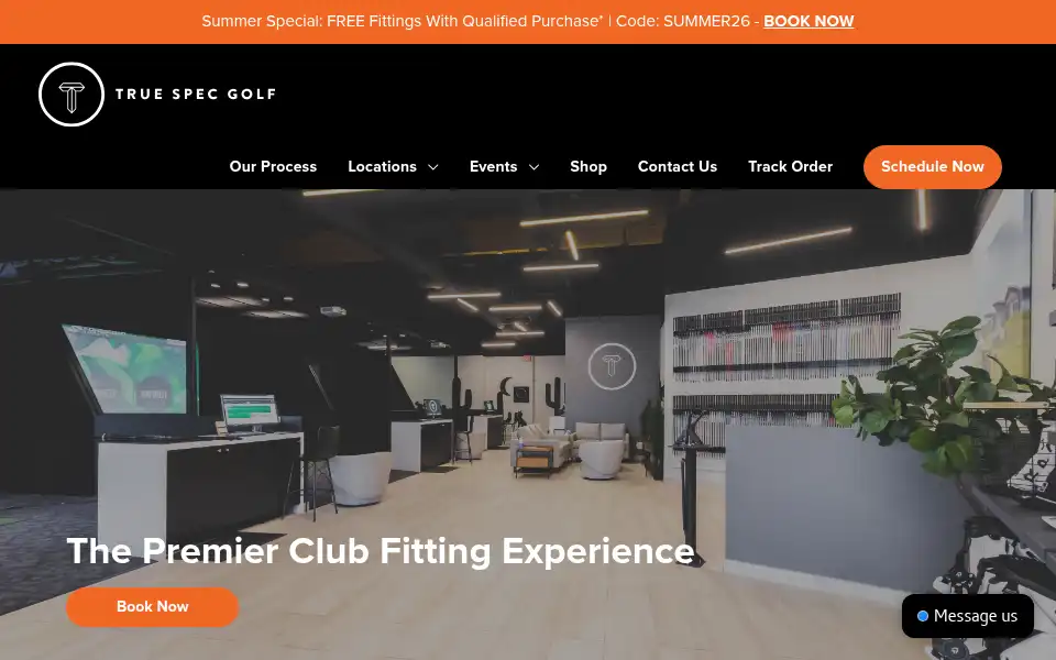 Screenshot of truespecgolf.com