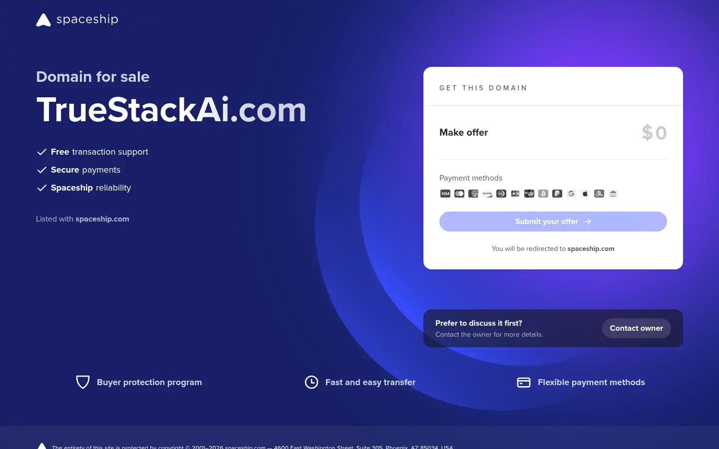 Screenshot of truestackai.com