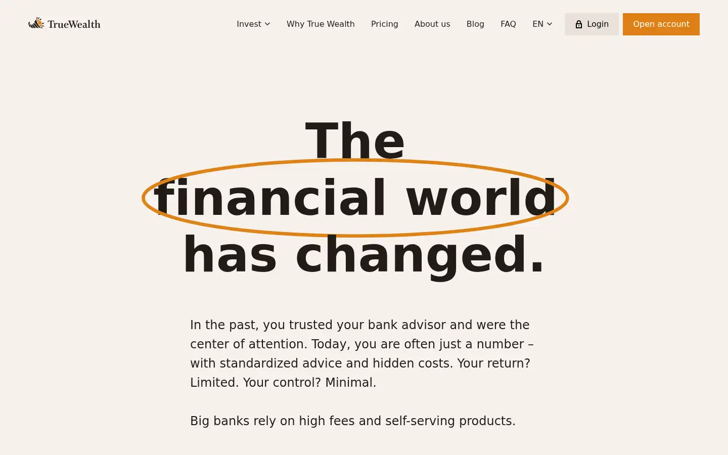 Screenshot of truewealth.ch
