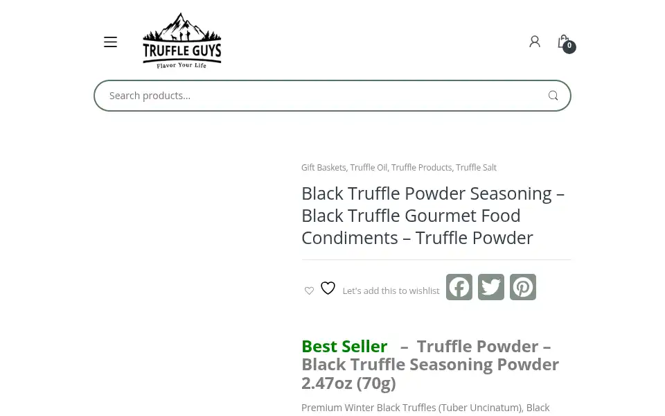 Screenshot of truffleguys.com