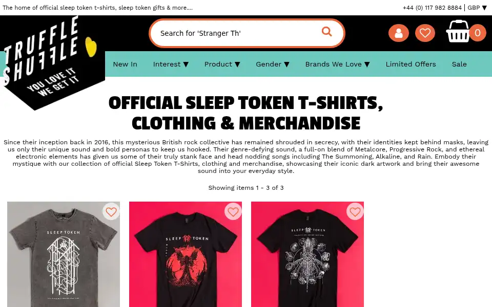 Screenshot of truffleshuffle.co.uk