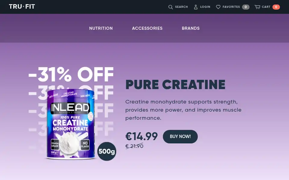 Screenshot of trufit.eu