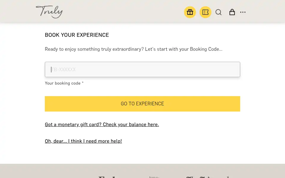 Screenshot of trulyexperiences.com