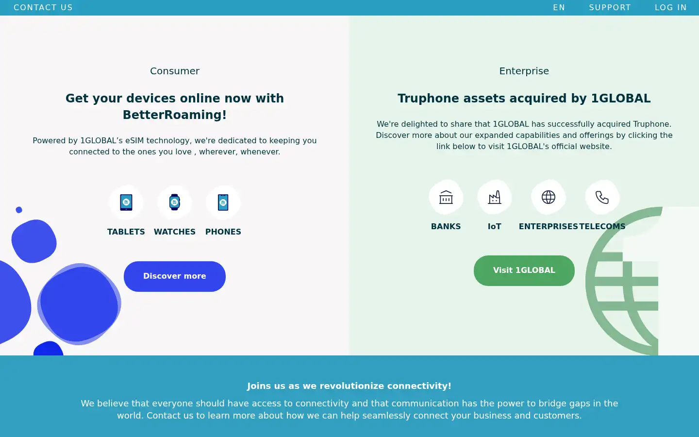 Screenshot of truphone.com