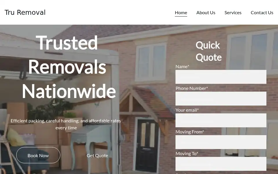 Screenshot of truremovals.co.uk