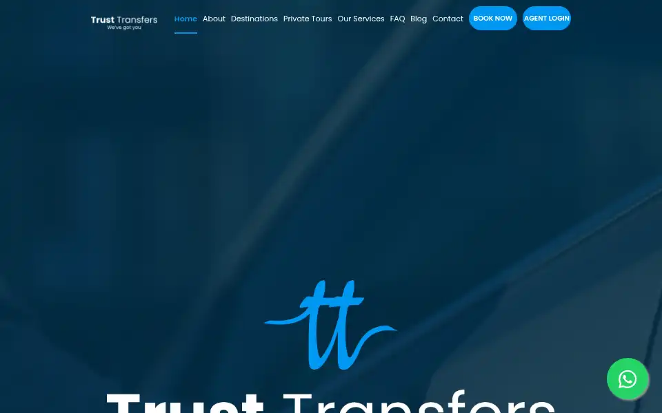 Screenshot of trust-transfers.co.uk