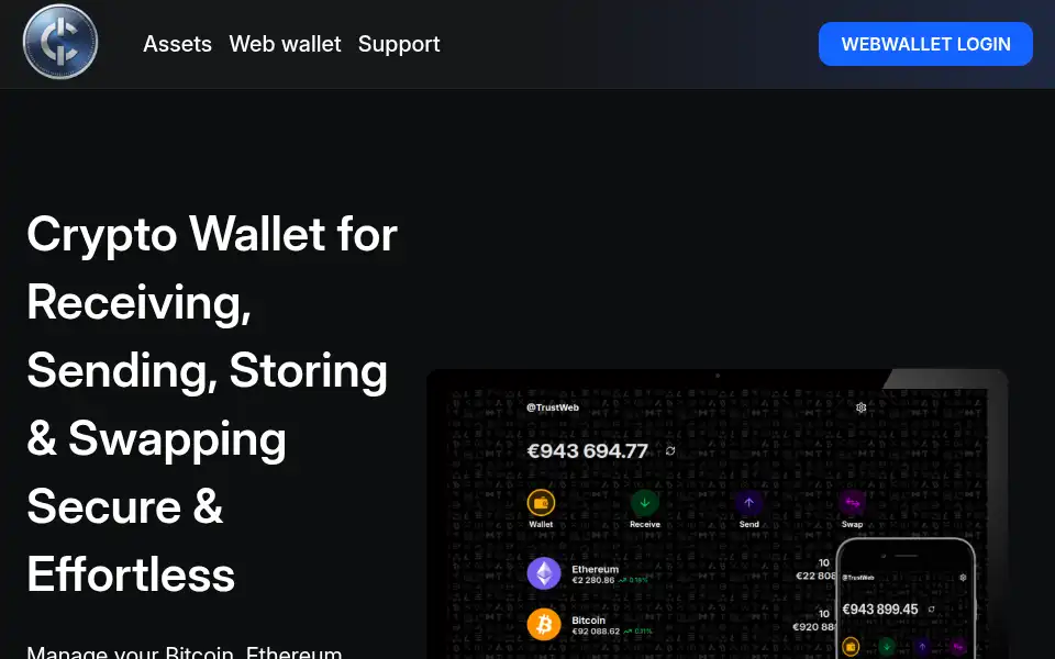 Screenshot of trust-web.io