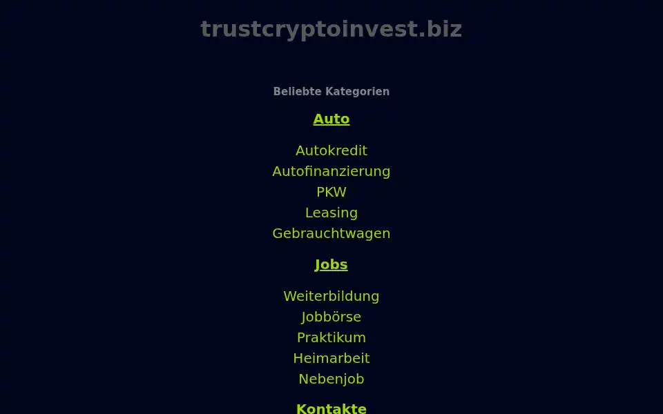 Screenshot of trustcryptoinvest.biz