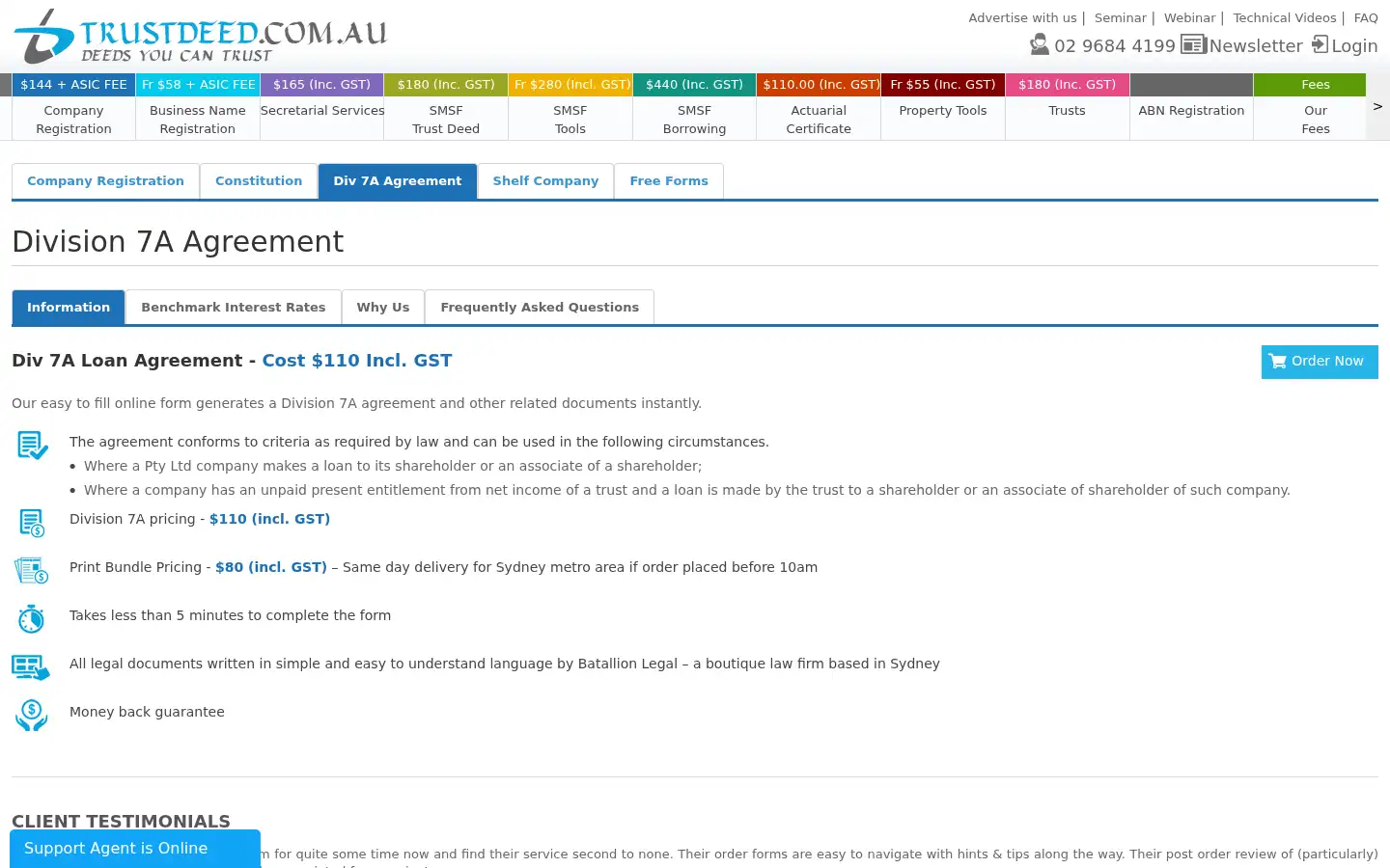 Screenshot of trustdeed.com.au