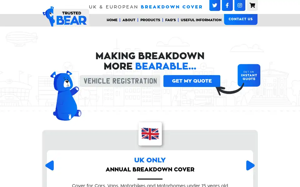 Screenshot of trustedbear.com