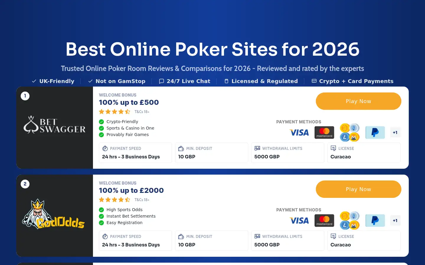 Screenshot of trustedcasinos1.com