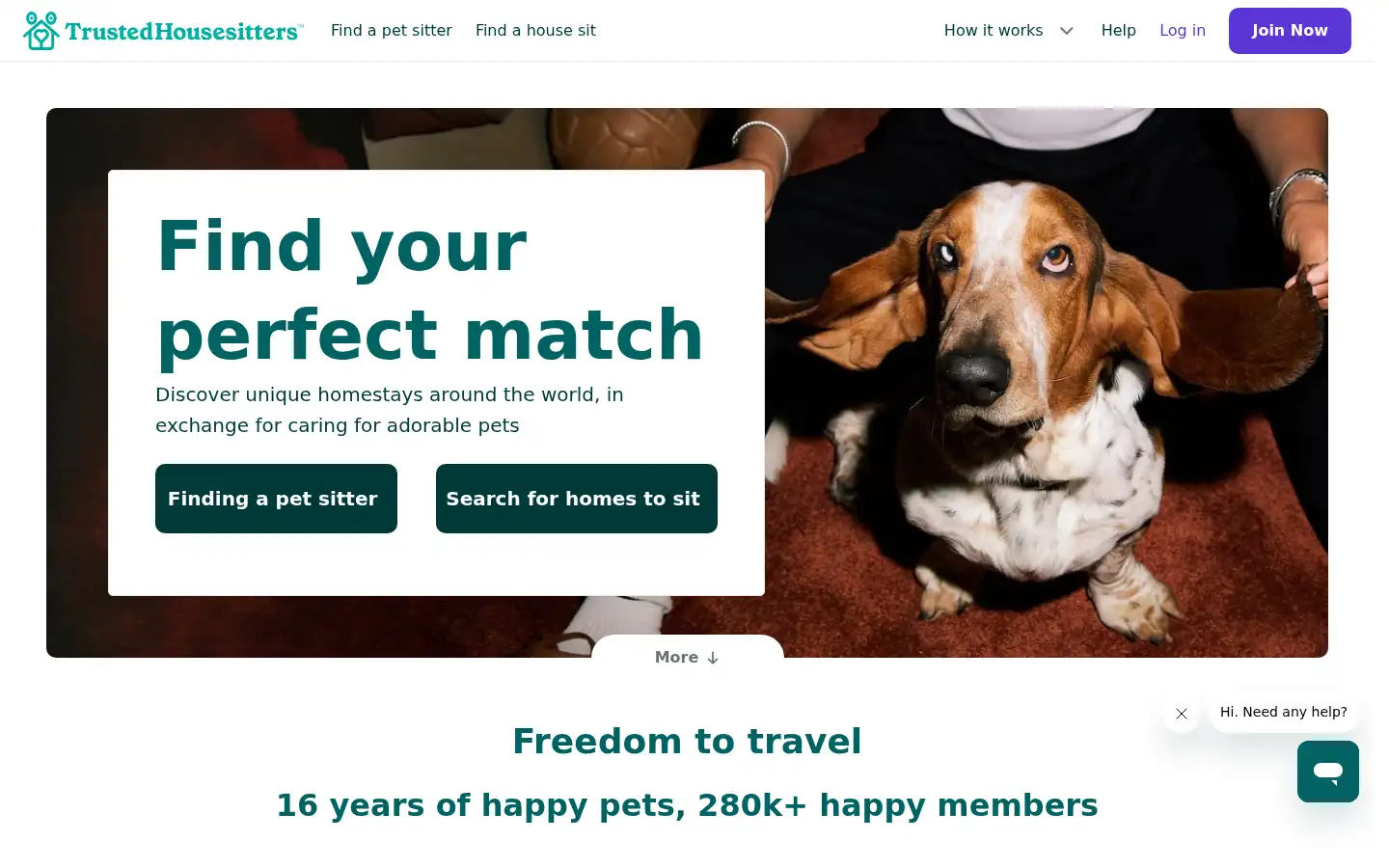 Screenshot of trustedhousesitters.com