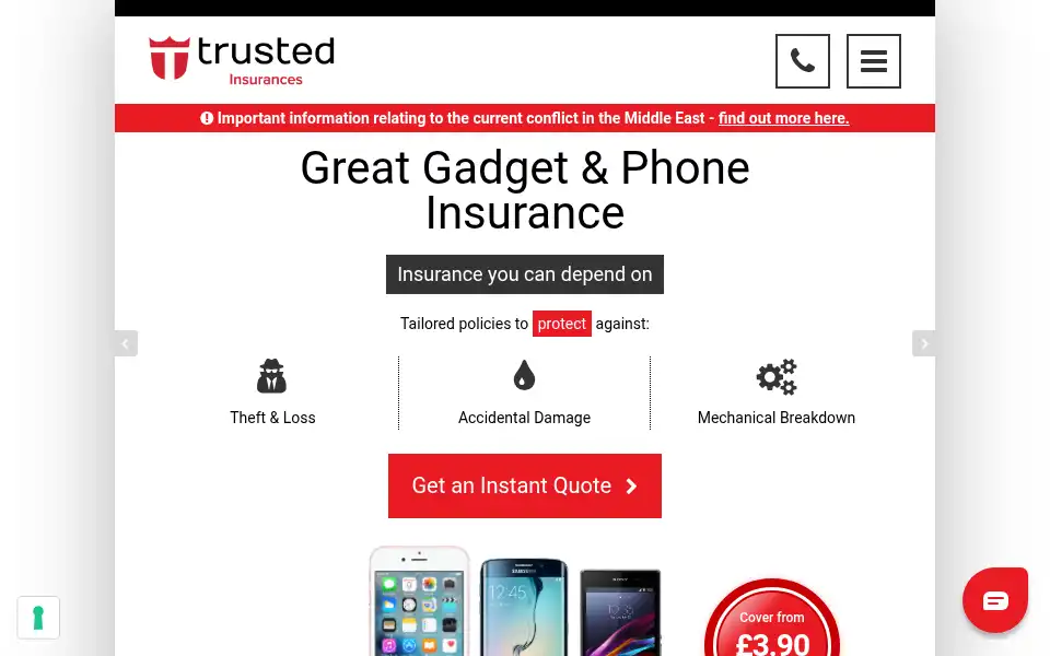 Screenshot of trustedinsurances.com
