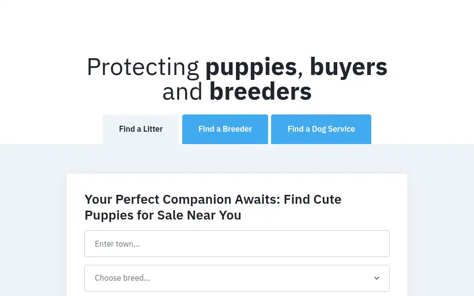 Screenshot of trustedpups.com