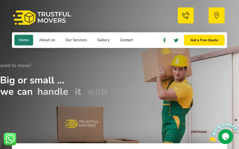 Screenshot of trustfulmovers.com