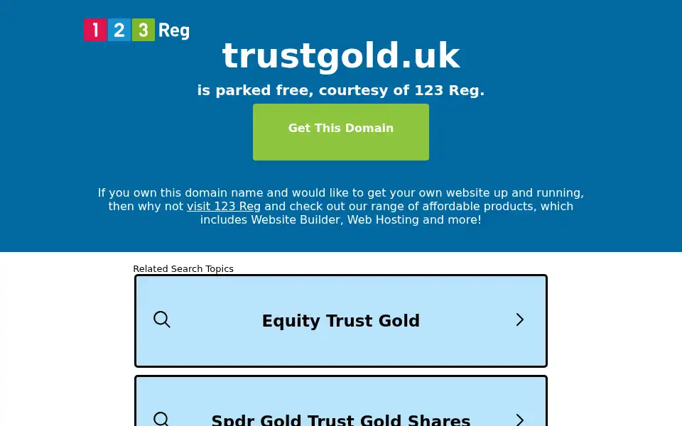 Screenshot of trustgold.uk