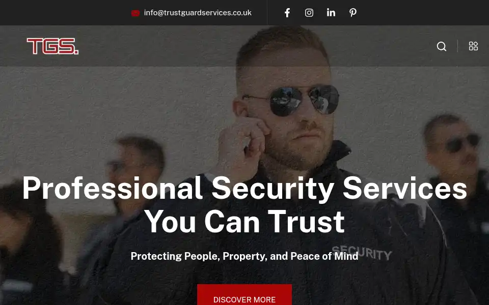 Screenshot of trustguardservices.co.uk