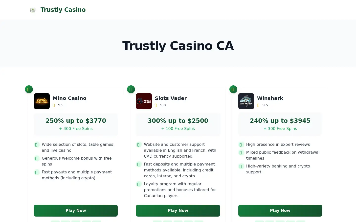 Screenshot of trustlicasinoca.xyz