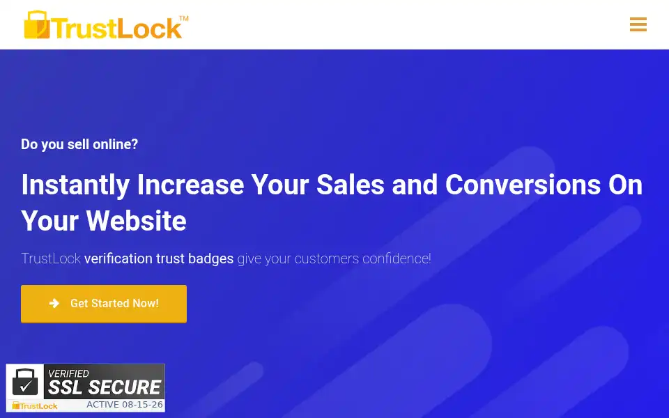 Screenshot of trustlock.co