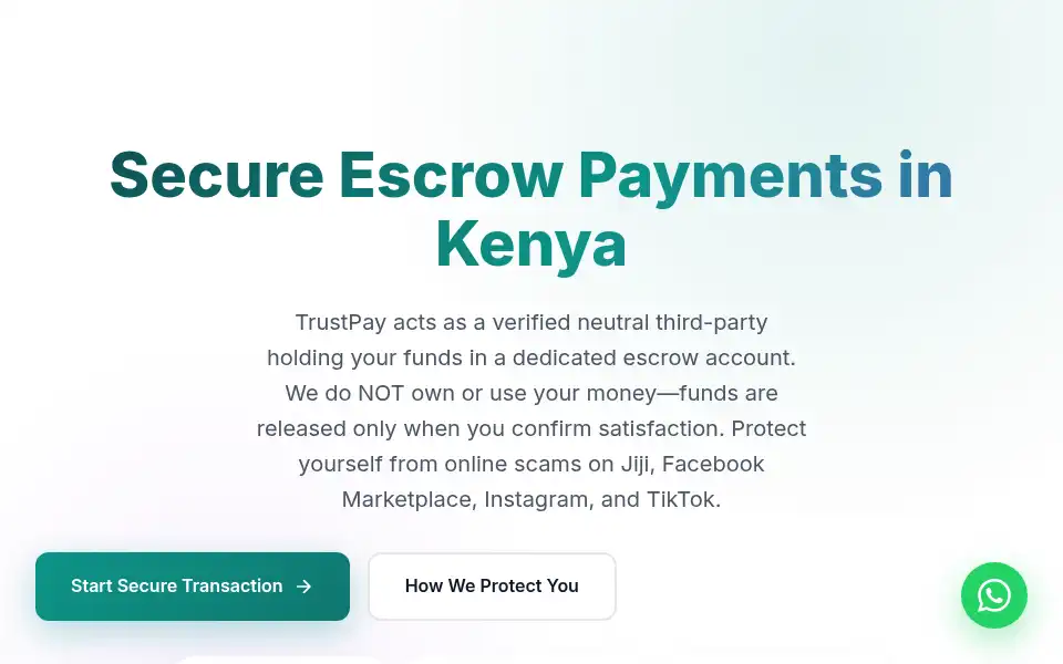 Screenshot of trustpay.co.ke