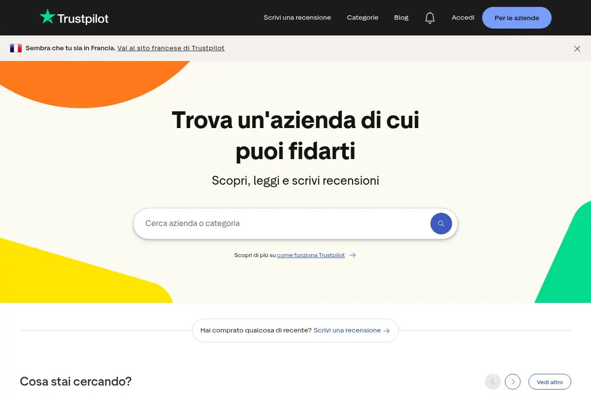 Screenshot of trustpilot.it