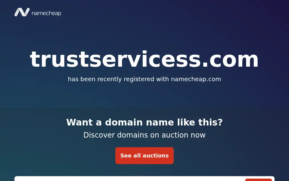 Screenshot of trustservicess.com