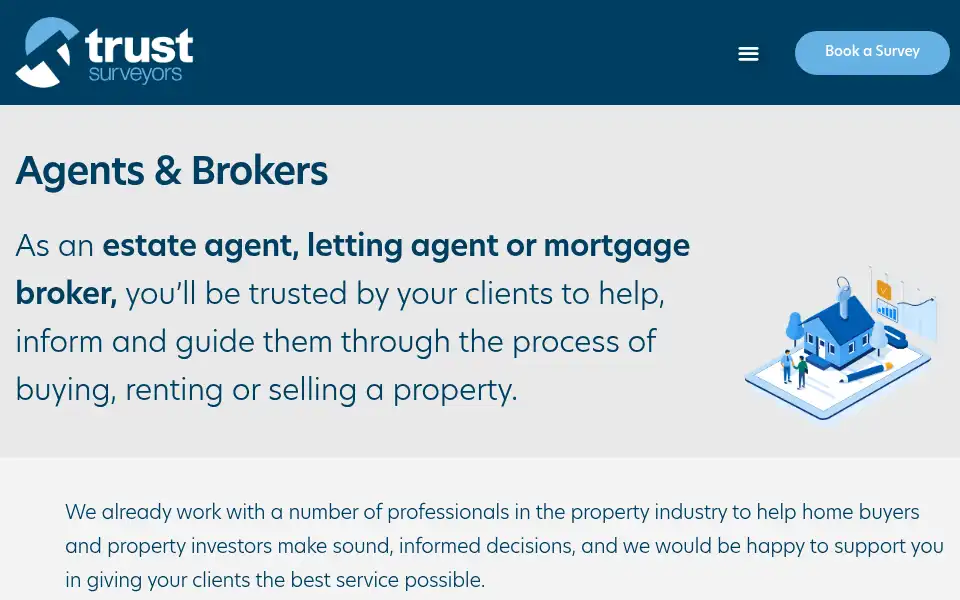 Screenshot of trustsurveyors.com