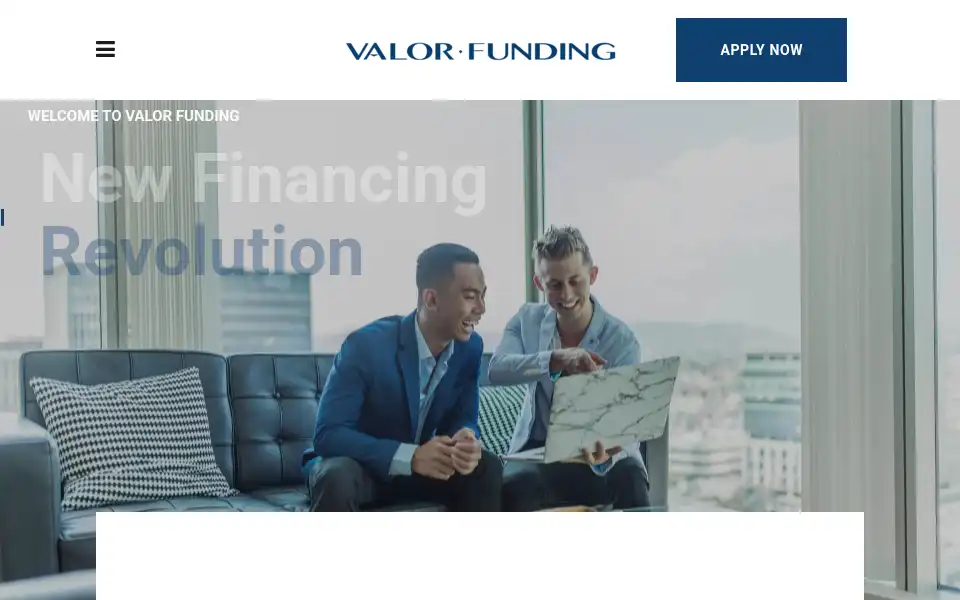 Screenshot of trustvalorfunding.com