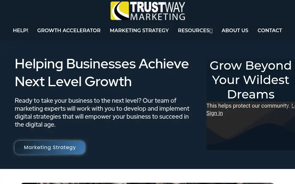 Screenshot of trustway.marketing