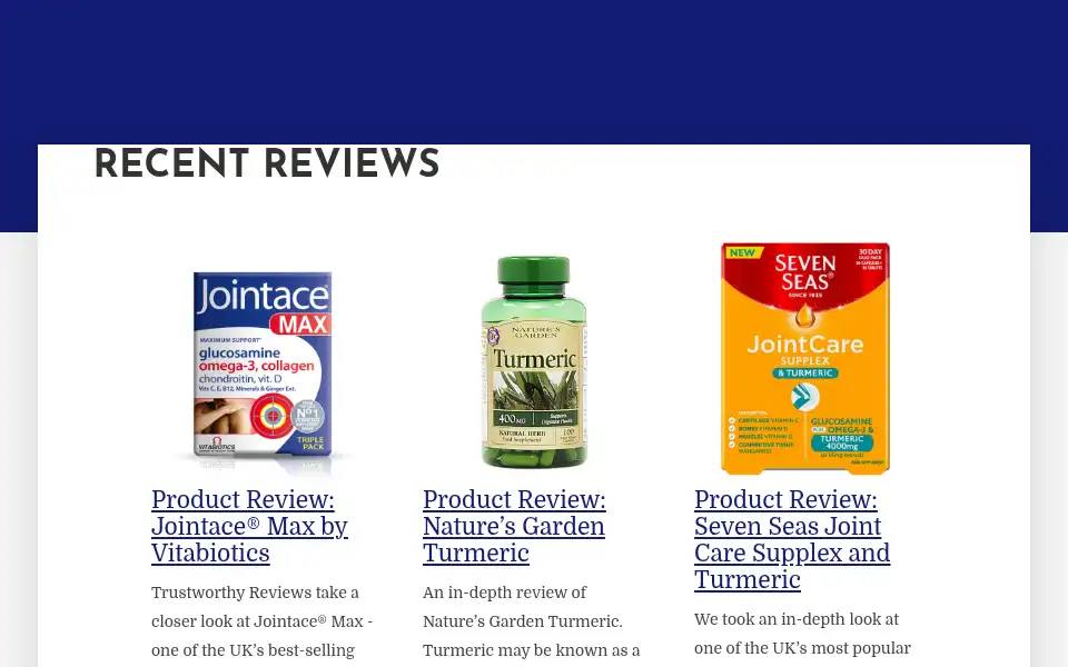 Screenshot of trustworthy-reviews.com