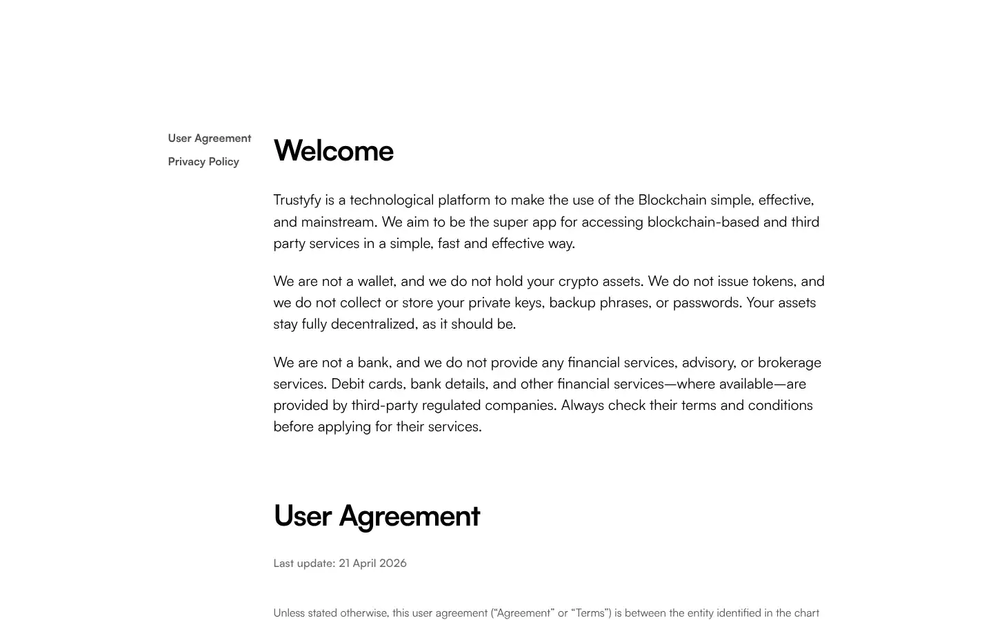 Screenshot of trustyfy.com