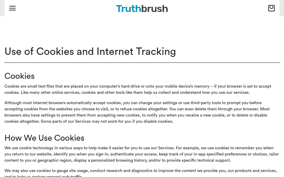 Screenshot of truthbrush.com