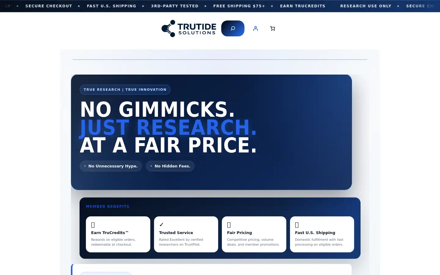 Screenshot of trutidesolutions.com