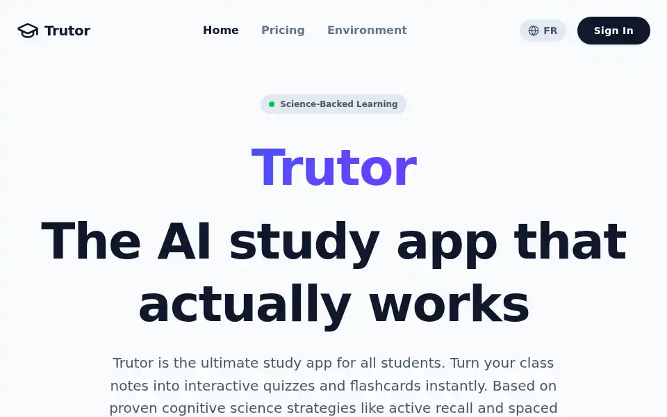 Screenshot of trutor.app